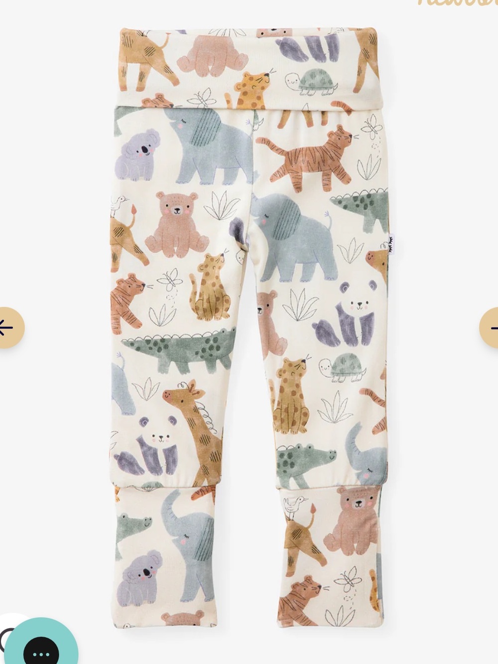 Little Sleepies Sweet Safari Fold Over Leggings